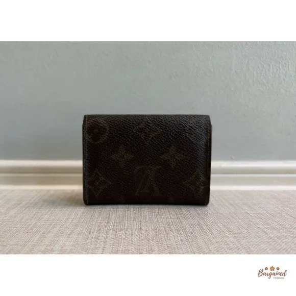 Authentic LOUIS VUITTON Vintage Brown Monogram Small Bifold Wallet RA0930